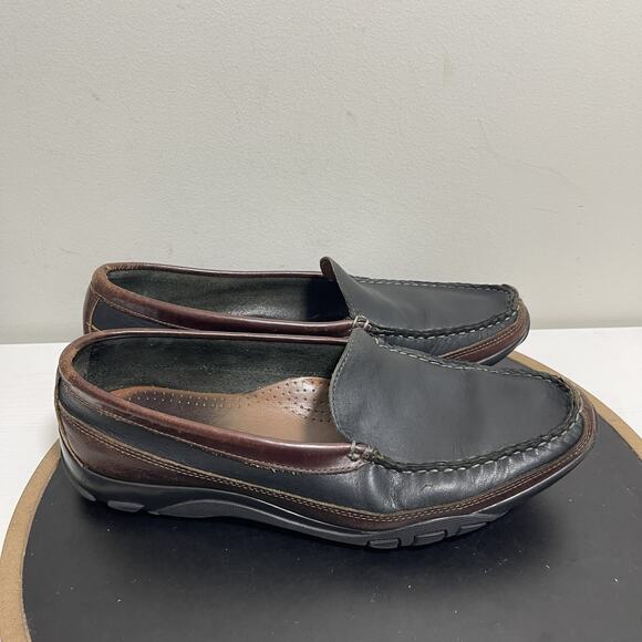 Allen Edmond Shoes Men 12 D Boulder Leather Slip On Loafers Comfort Driving - Picture 1 of 12